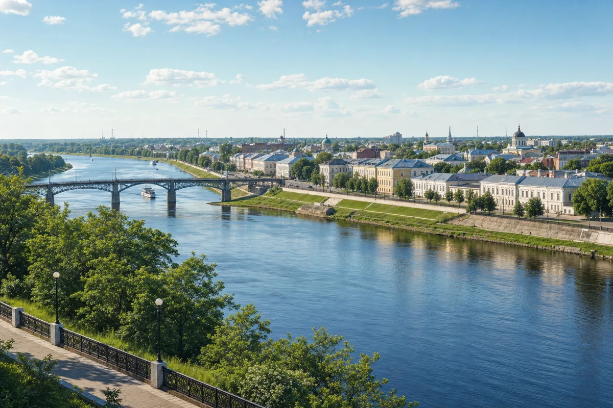 Illustration von Tver an der Wolga